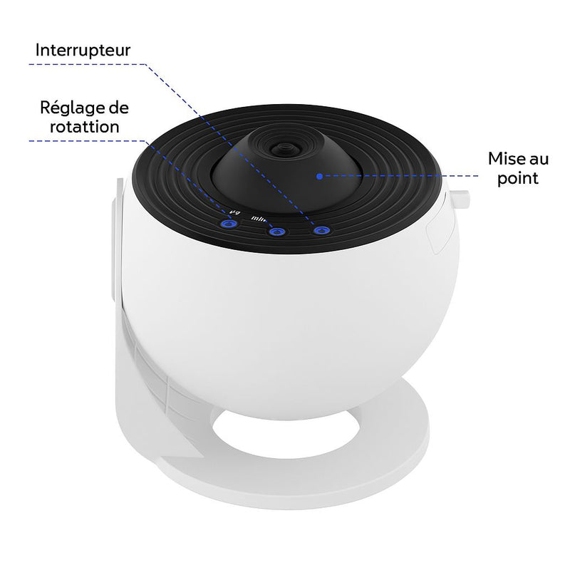 Projecteur d’Étoiles Galaxie 4K – Ciel étoilé avec 12 disques d’univers